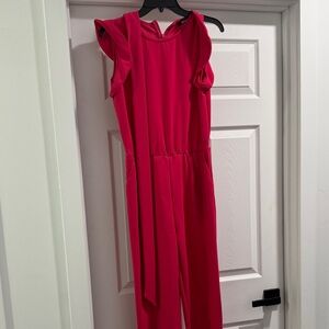 Chic Fuchsia Ruffle Jumpsuit
